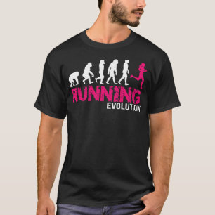Evolution of Running Girls Runners gift T-Shirt
