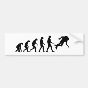 Evolution of Scuba Diving Bumper Sticker