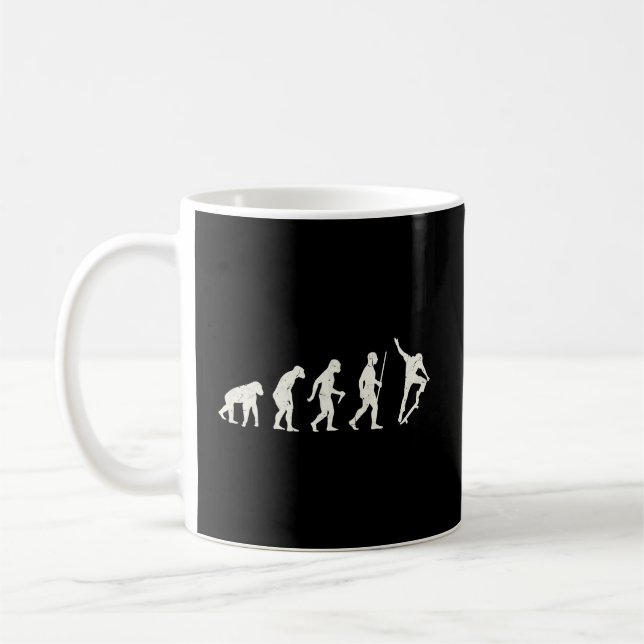 Evolution Of Skateboard Vintage Skateboarder Skate Coffee Mug (Left)