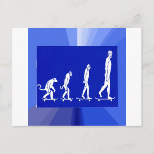 EVOLUTION OF SKATEBOARDING POSTCARD