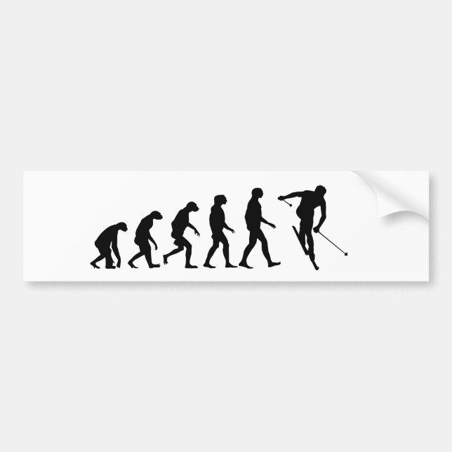 Evolution of Ski Bumper Sticker (Front)