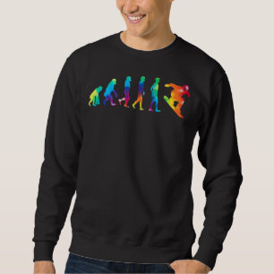 Evolution of Skiing Vintage Retro Evolving Man as  Sweatshirt
