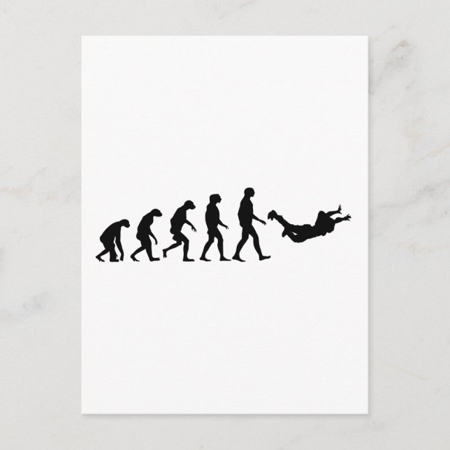 Evolution of Skydiving Postcard (Front)