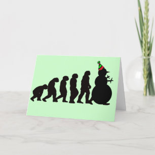 Evolution of Snowman Holiday Card