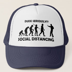 Evolution Of Social Distancing Trucker Hat