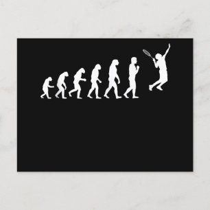 Evolution Of Tennis  Cute I Love Lawn Tennis Gift Announcement Postcard