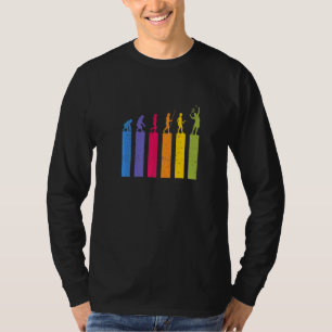 Evolution Of Tennis Player Vintage Retro Fashion S T-Shirt