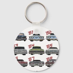 Evolution of the 60s Impala,1960,Hot Rod,Muscle Ca Key Ring