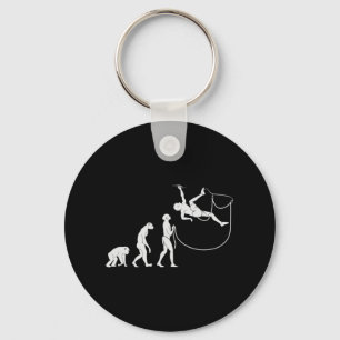 Evolution Of The Climber Fun Rock Climbing Key Ring