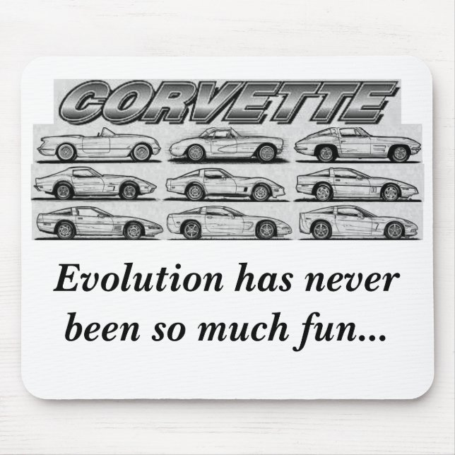 Evolution of the Corvette Mouse Pad (Front)