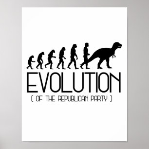 Evolution of the Republican Party - - Pro-Science  Poster