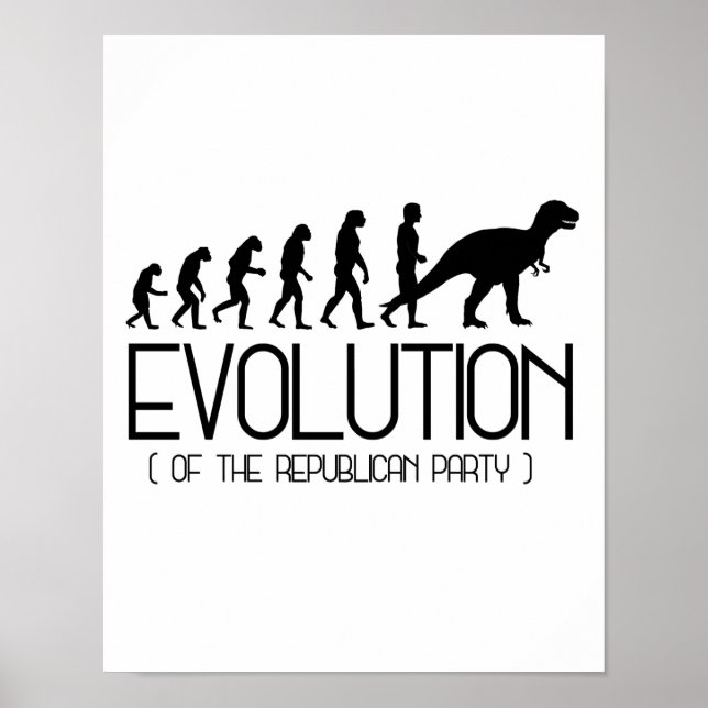 Evolution of the Republican Party - - Pro-Science  Poster (Front)
