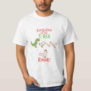 Evolution Of The T-Rex RAWR! Funny Dino Chicken T-Shirt
