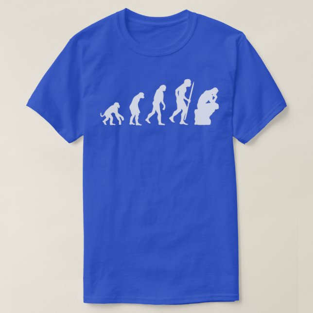 Evolution of the thinker philosophy philosopher T-Shirt (Design Front)