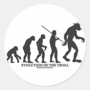 Evolution of the Troll Classic Round Sticker