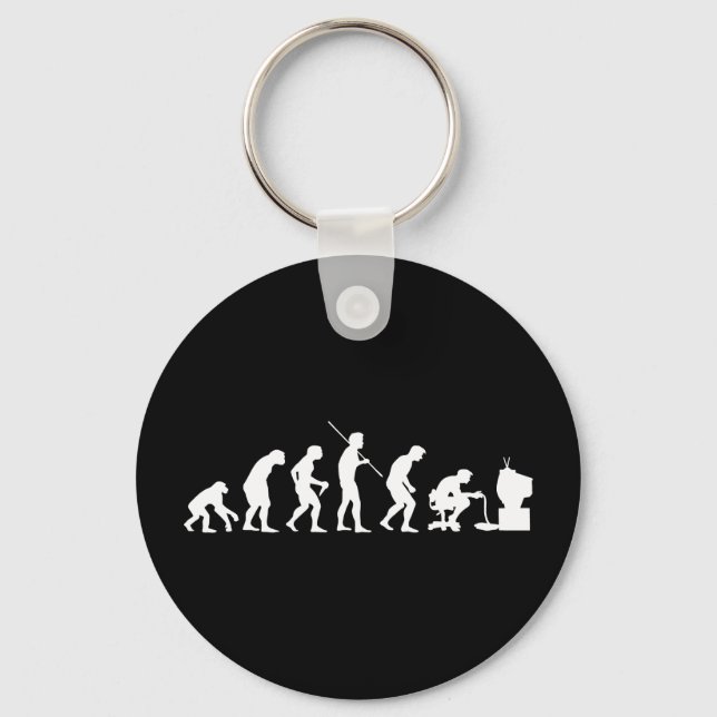 Evolution of Video Games Gaming Gamer Key Ring (Front)