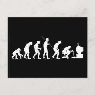 Evolution of Video Games Gaming Gamer Postcard