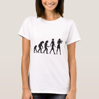 evolution of woman female violin player T-Shirt