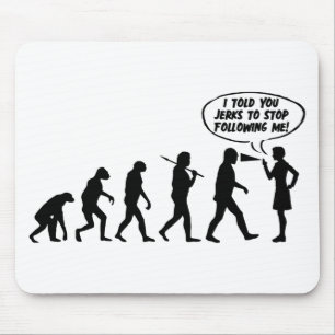 Evolution Of Women Pepper Spray - Funny Feminist Mouse Pad