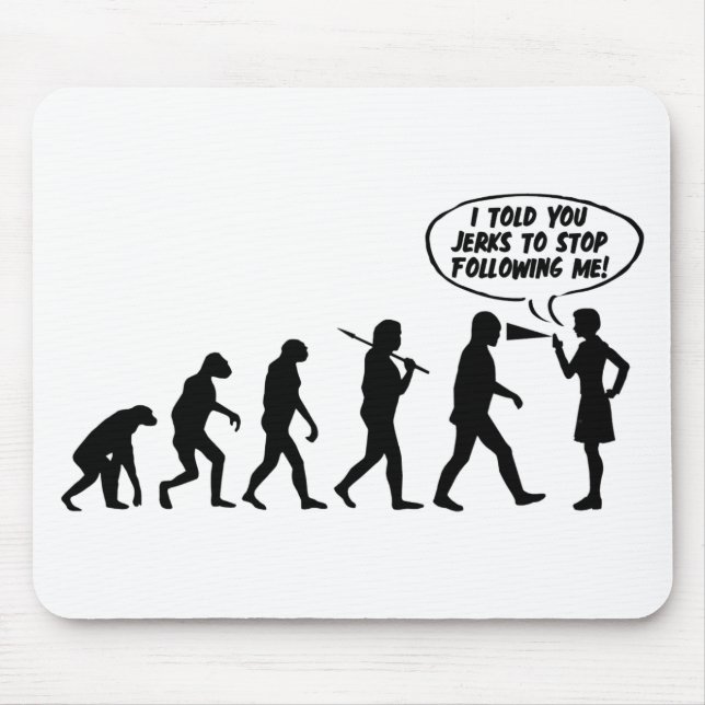 Evolution Of Women Pepper Spray - Funny Feminist Mouse Pad (Front)