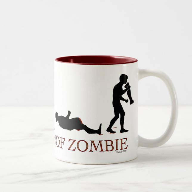 Evolution of Zombie Two-Tone Coffee Mug (Right)