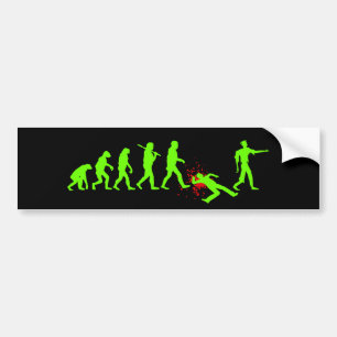 Evolution of Zombies Bumper Sticker