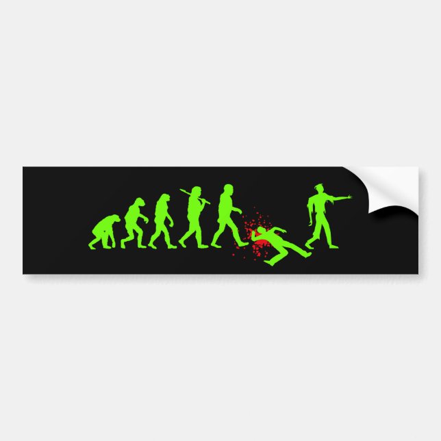 Evolution of Zombies Bumper Sticker (Front)