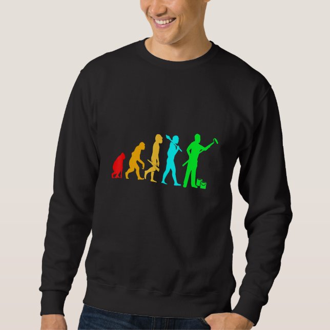 Evolution Paint Artist House Painter For Men Sweatshirt (Front)