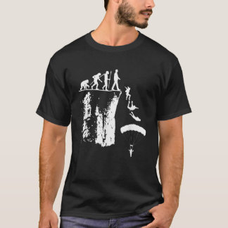 Evolution Paragliding Mountains Parachute Paraglid T-Shirt