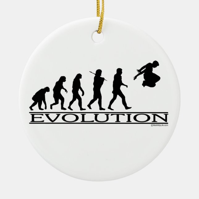 Evolution Parkour Ceramic Ornament (Front)