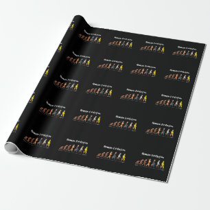 Evolution - past to future wrapping paper