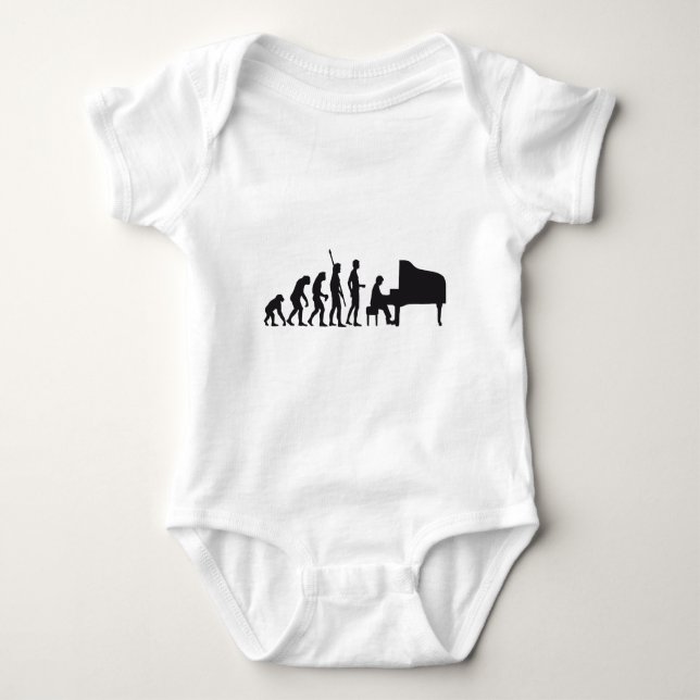 evolution piano baby bodysuit (Front)