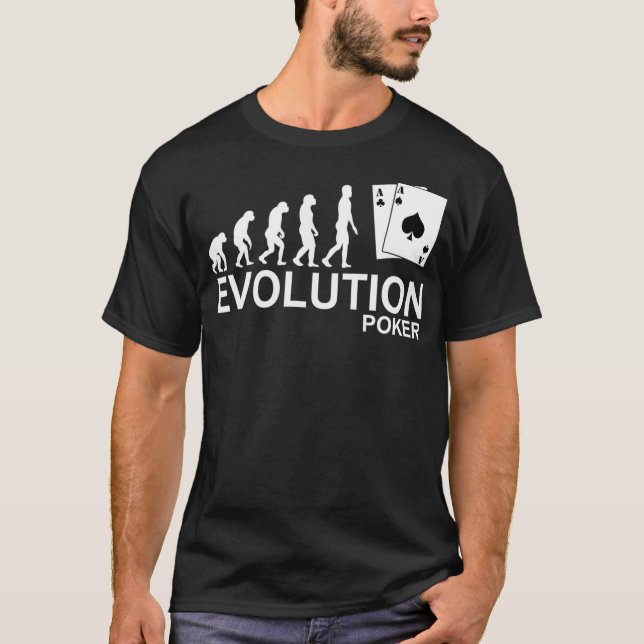 Evolution Poker Tee  Gambling  (Front)