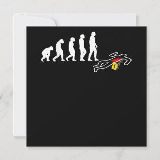 Evolution Police Officer Lieutenant Crime Scene Holiday Card
