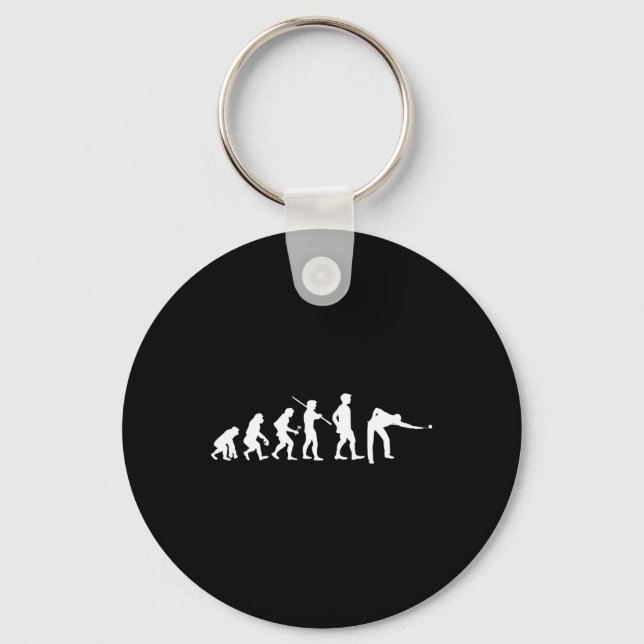 Evolution Pool Funny Pool Player Billiards Player  Key Ring (Front)