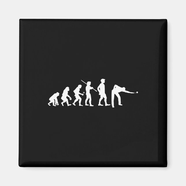 Evolution Pool Funny Pool Player Billiards Player  Magnet (Front)