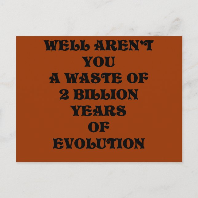 evolution postcard (Front)