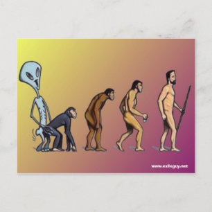 evolution postcard