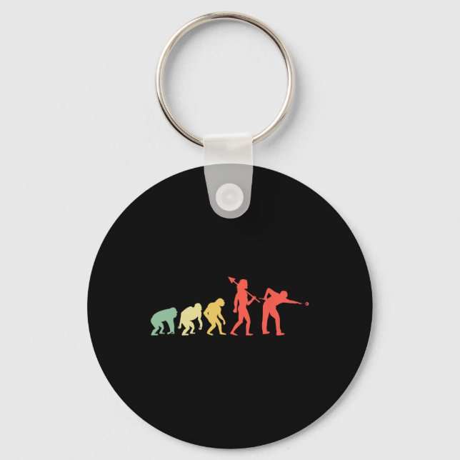 Evolution Rack Pool Billiard Player Billiards Cue  Key Ring (Front)