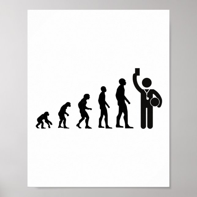 Evolution Referee Footll For Men Gift Idea Soccer  Poster (Front)