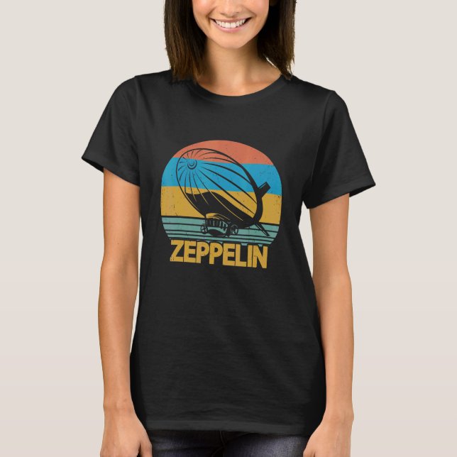 Evolution Retro Zeppelin  Dirigible Blimp Airship  T-Shirt (Front)