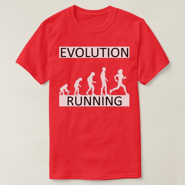 Evolution Running Funny Sports Hobby 2 T-Shirt (Design Front)