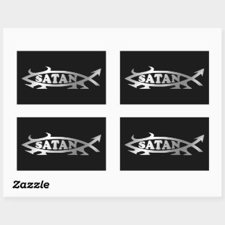 Evolution - Satan + Rectangular Sticker