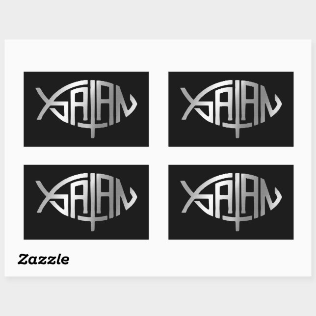 Evolution - Satan + Rectangular Sticker (Sheet)