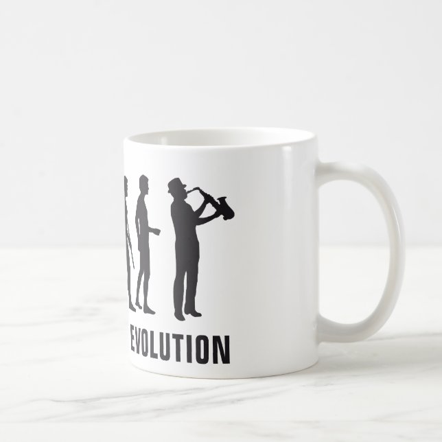 Evolution saxophon coffee mug (Right)