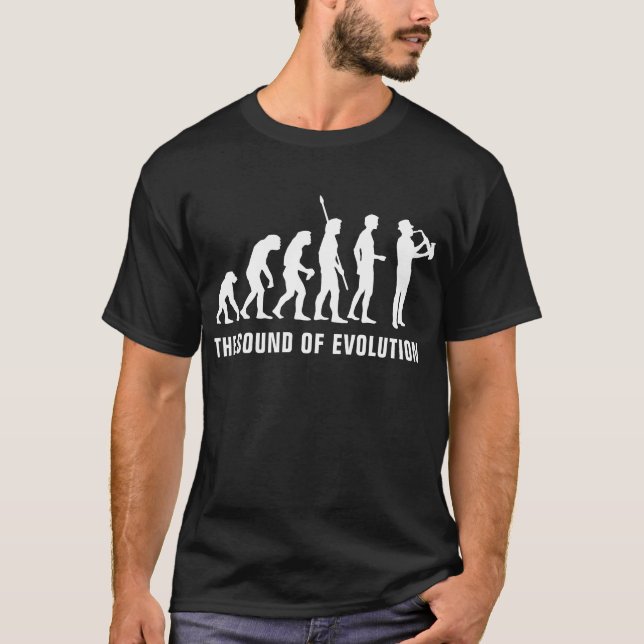 Evolution saxophon T-Shirt (Front)