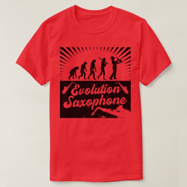 Evolution Saxophone  T-Shirt (Design Front)