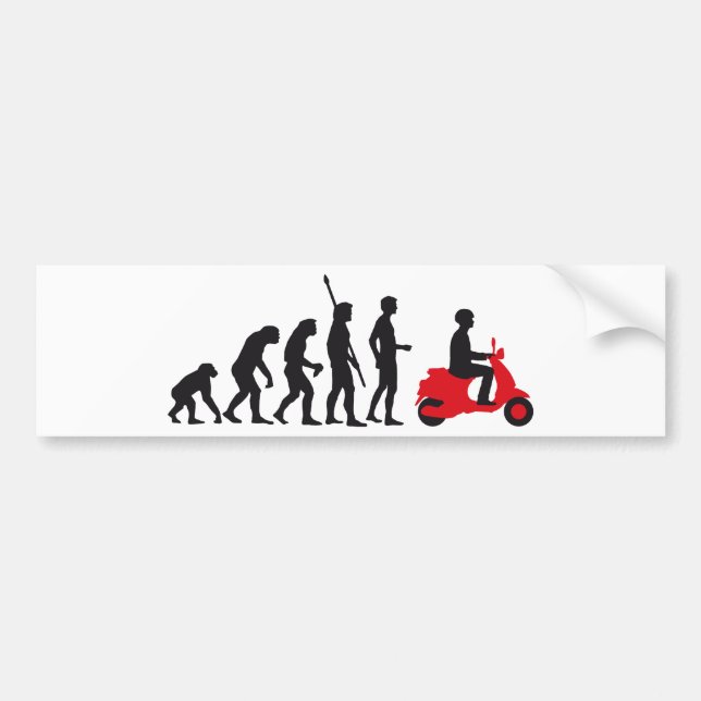 evolution scooter bumper sticker (Front)