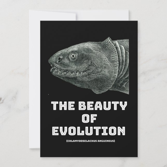 Evolution shark beauty invitation (Front)