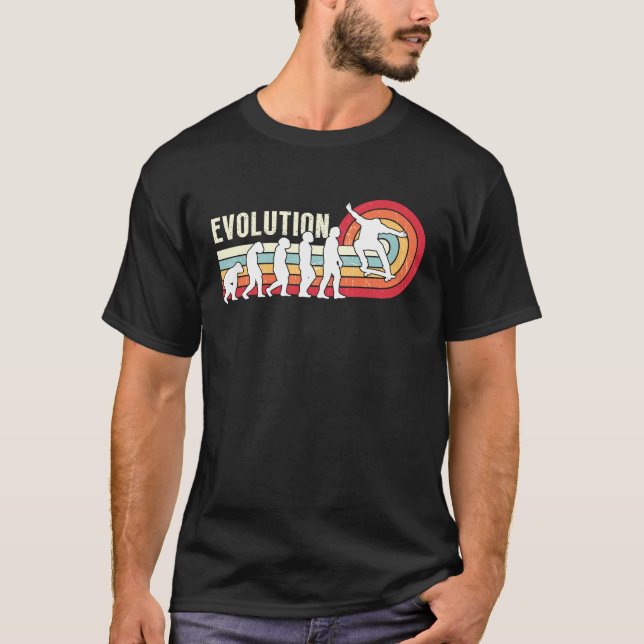 Evolution Skateboarding Skate Retro Streetwear  3 T-Shirt (Front)